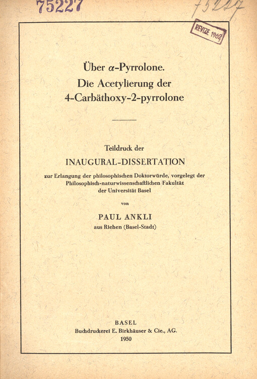 Über α [Alpha]-Pyrrolone : Die Acetylierung der 4-Carbäthoxy-2-pyrrolone