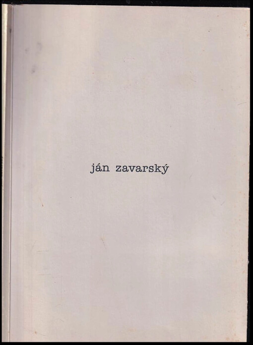 Ján Zavarský : scénografia [1998]