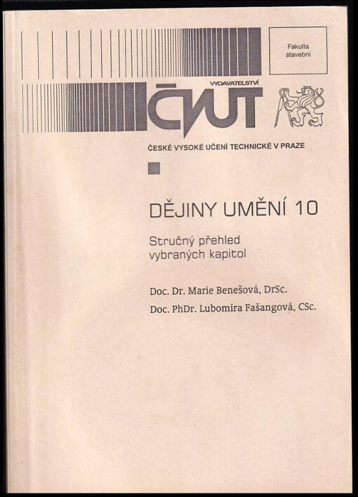 Dějiny umění 10 : stručný přehled vybraných kapitol