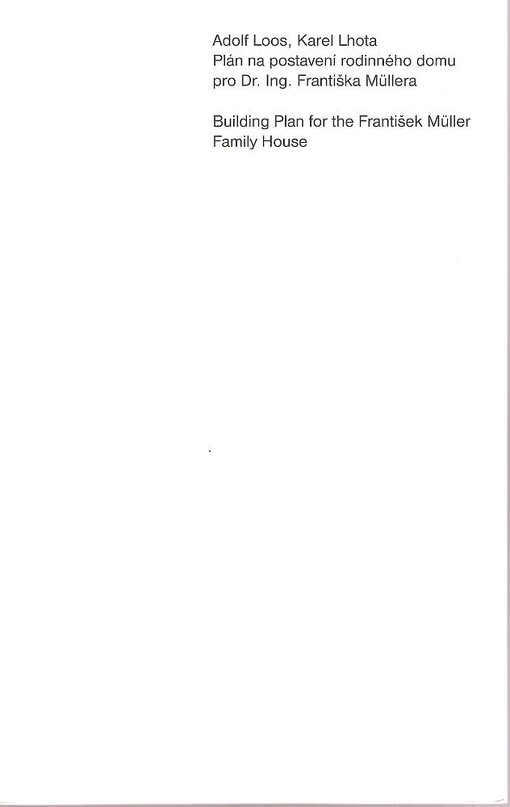 Plán na postavení rodinného domu pro pana Dr. Frant. Müllera
