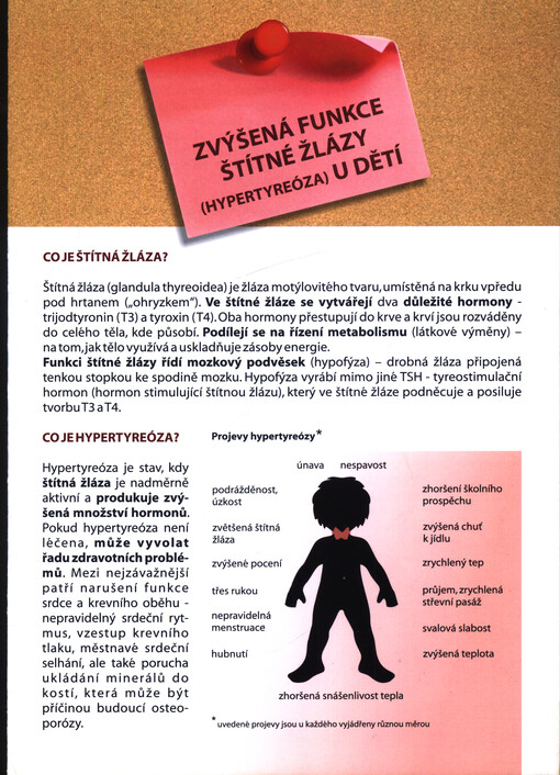 Zvýšená funkce štítné žlázy (Hypertyreóza) u dětí