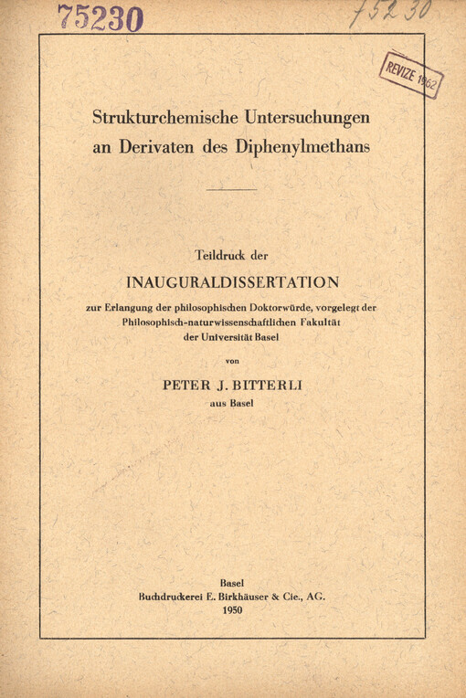 Strukturchemische Untersuchungen an Derivaten des Diphenylmethans