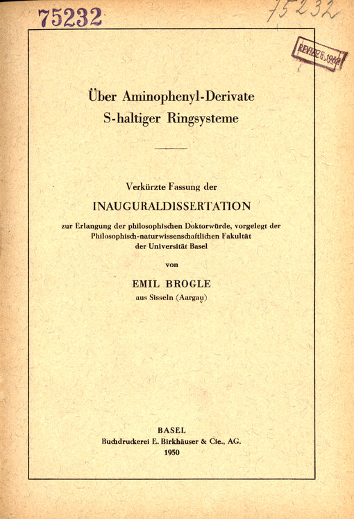 Über Aminophenyl-Derivate S-haltiger Ringsysteme