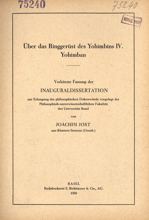 Über das Ringgerüst des Yohimbins IV. Yohimban