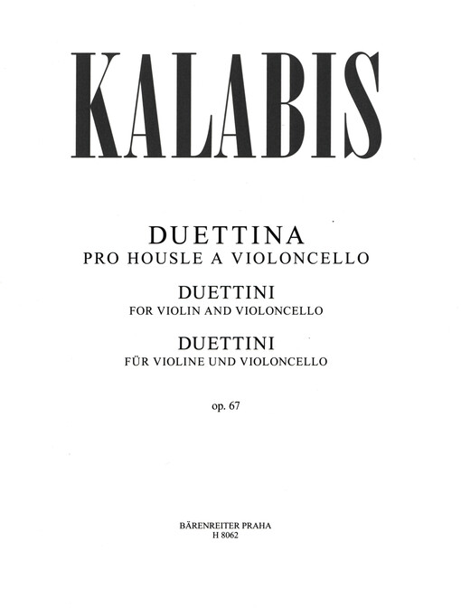 Duettina pro housle a violoncello : op. 67 = Duettini for violin and violoncello = Duettini für Violine und Violoncello