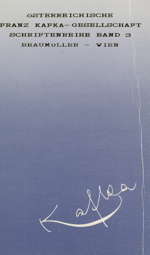 Prager deutschsprachige Literatur zur Zeit Kafkas