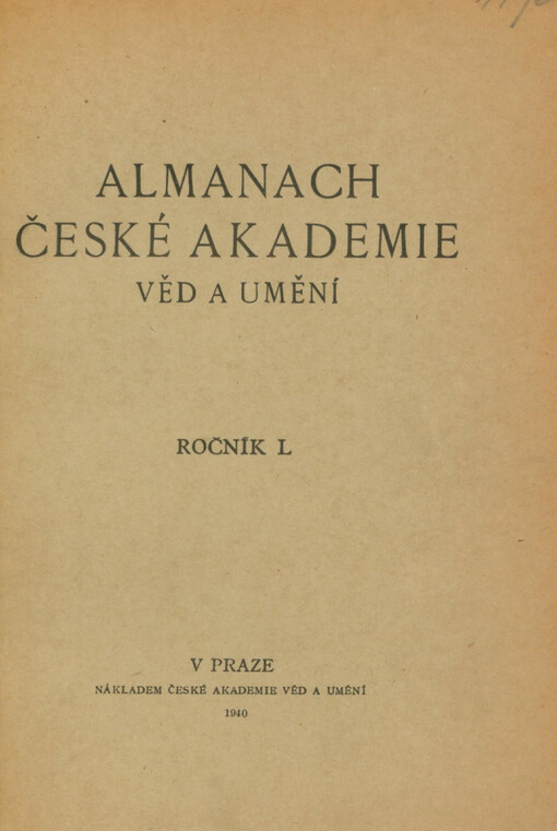 Almanach České akademie věd a umění
