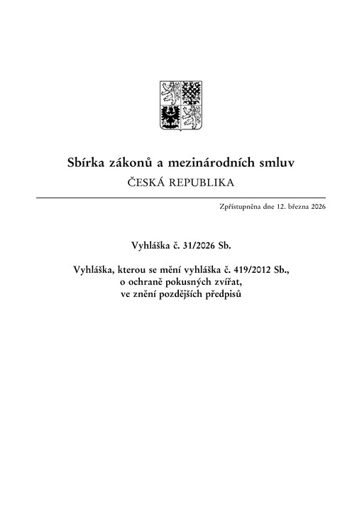 Sbírka zákonů a mezinárodních smluv : Česká republika