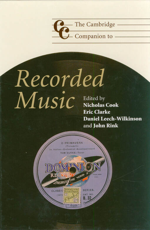 The Cambridge companion to recorded music