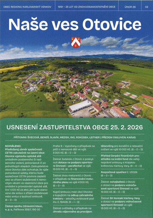 Naše ves : otovické noviny : otovické vydání