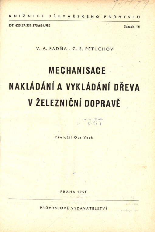 Mechanisace nakládání a vykládání dřeva v železniční dopravě