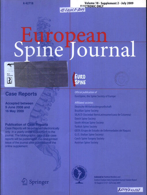 Case reports : accepted between 9 June 2008 and 16 May 2009