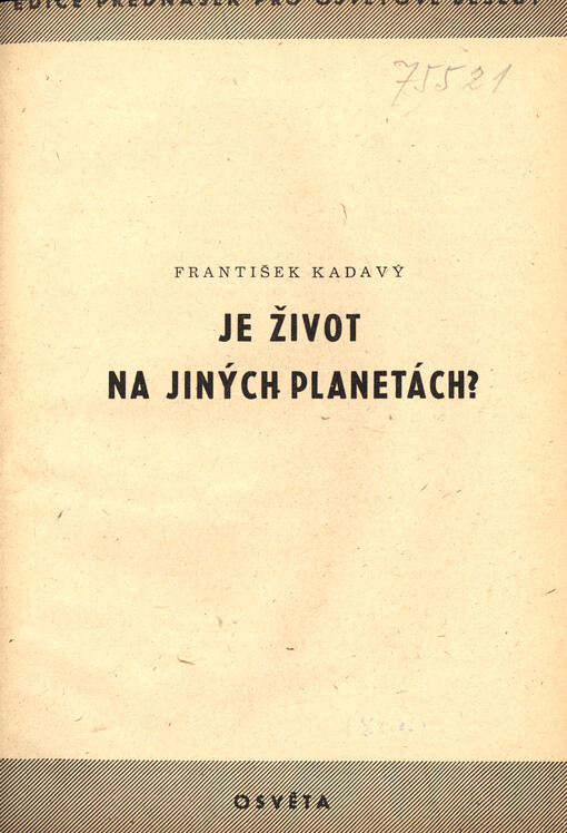 Je život na jiných planetách?