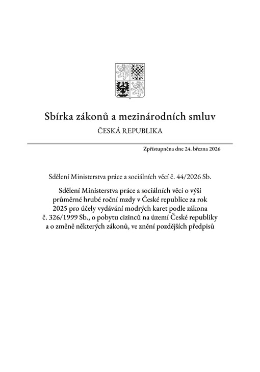 Sbírka zákonů a mezinárodních smluv : Česká republika
