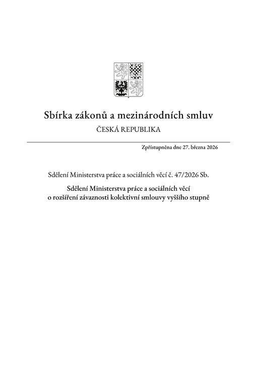 Sbírka zákonů a mezinárodních smluv : Česká republika