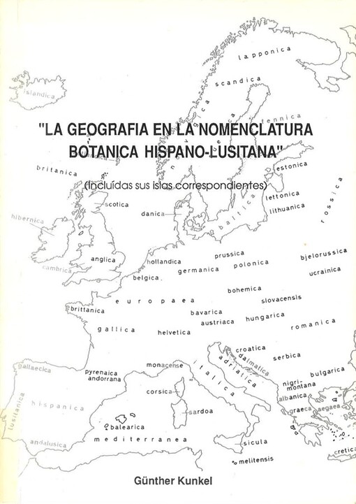 La geografia en la nomenclatura botanica hispano-lusitana : (incluídas sus islas correspondientes)