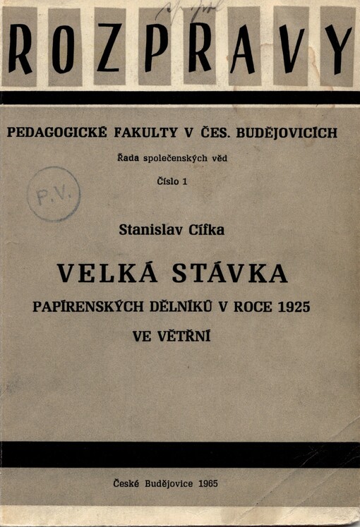 Velká stávka papírenských dělníků v roce 1925 ve Větřní