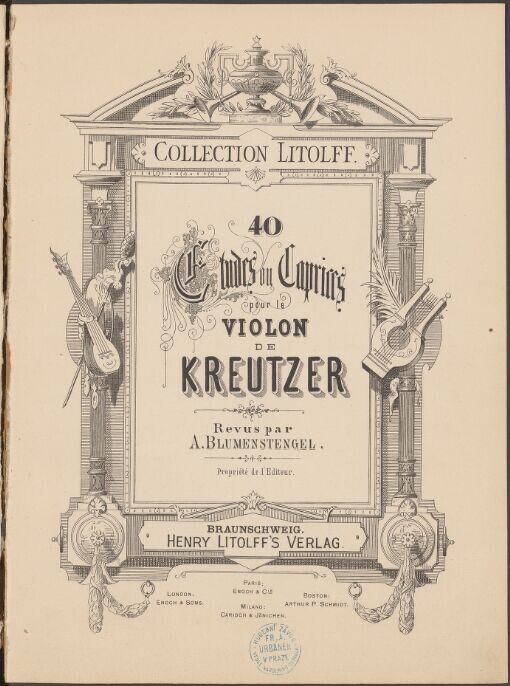 40 Etudes ou Caprices pour le Violon de Kreutzer