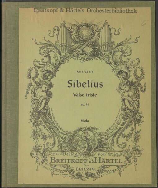 Valse triste: op. 44, viola