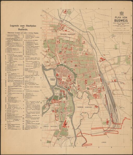 Plan von Budweis