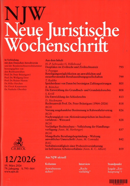 Neue juristische Wochenschrift