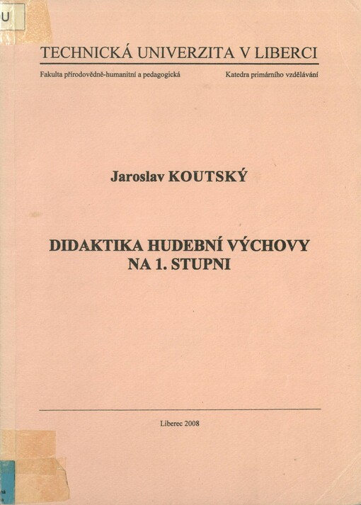 Didaktika hudební výchovy na 1. stupni