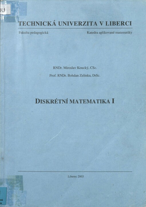 Diskrétní matematika I