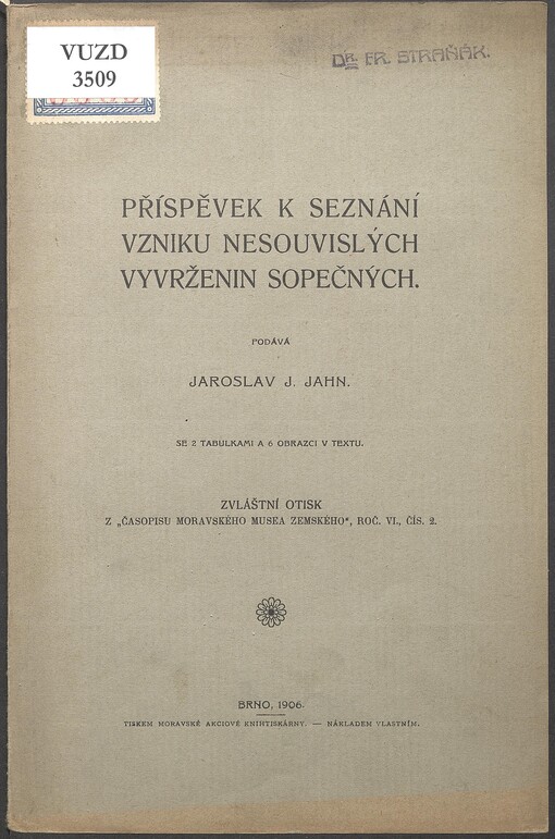 Příspěvek k seznání vzniku nesouvislých vyvrženin sopečných