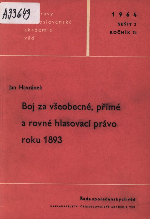Boj za všeobecné, přímé a rovné hlasovací právo roku 1893