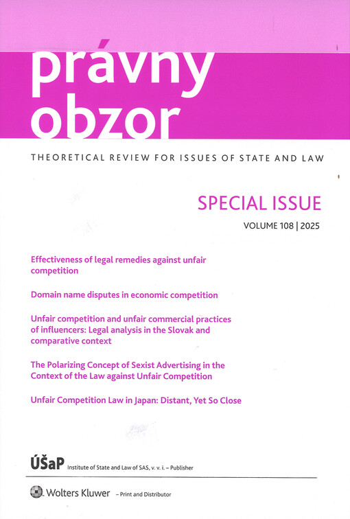 Právny obzor : teoretický časopis pre otázky štátu a práva