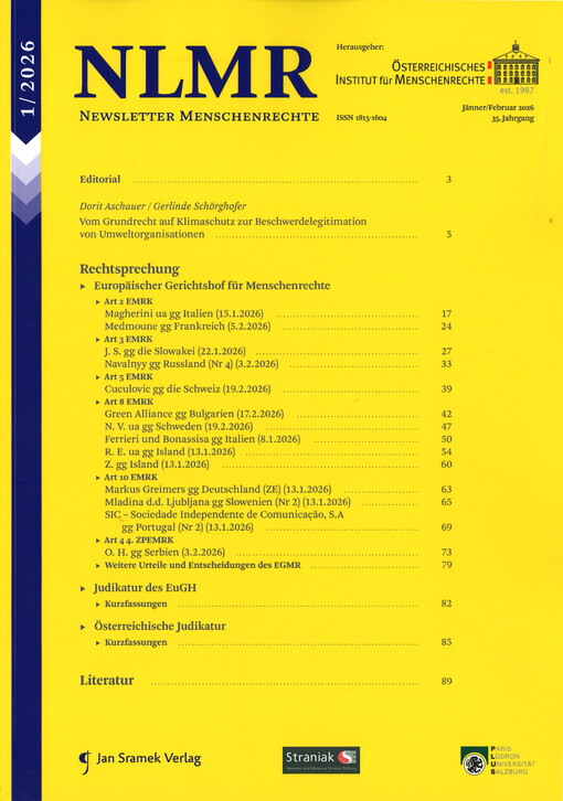 Newsletter Menschenrechte