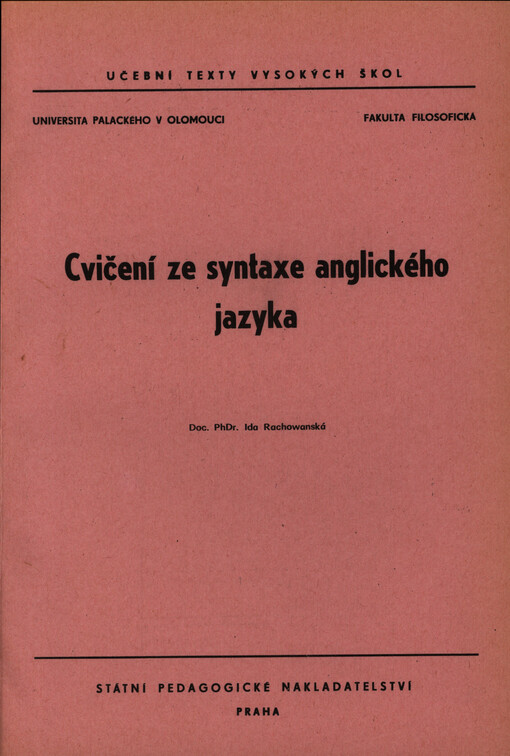 Cvičení ze syntaxe anglického jazyka