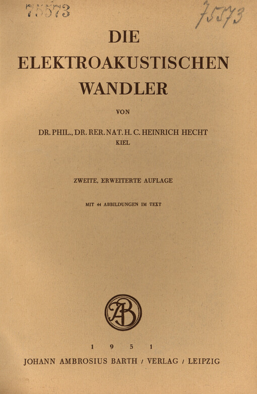 Die elektroakustischen Wandler