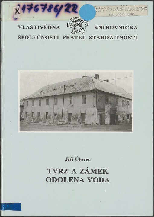 Tvrz a zámek Odolena Voda. sv. 7