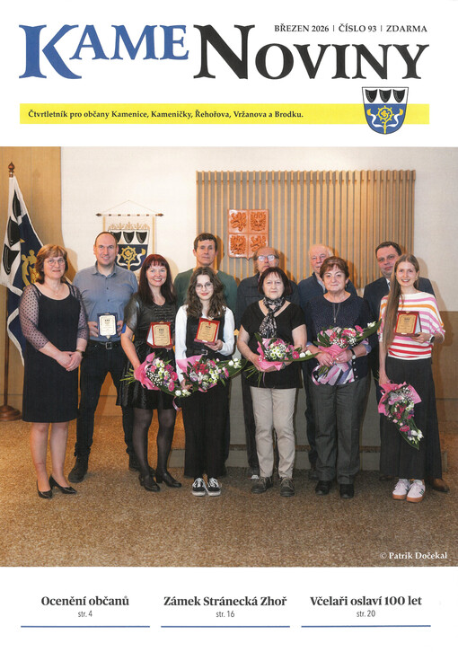 Kamenoviny : zajímavé čtení pro občany Kamenice, Řehořova, Kameničky, Vržanova a Brodku