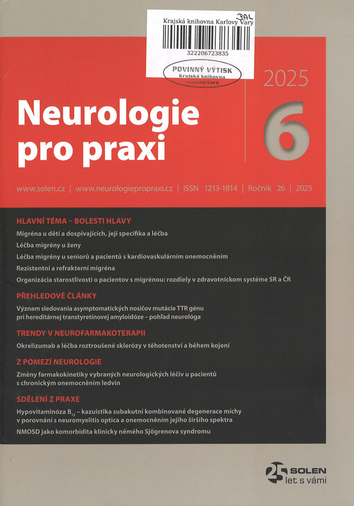 Neurologie pro praxi