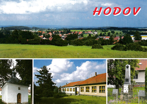 Hodov : kaple sv. Jana Nepomuckého, základní a mateřská škola, pomník padlým ve světových válkách