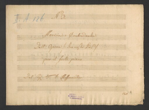 Marcia e Contradanza: Per il Forte-Piano