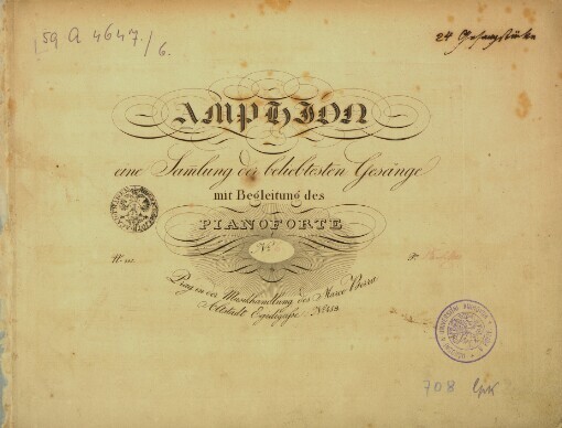 Das Herzenload: eine Samlung der beliebtesten Gesänge : mit Begleitung des Pianoforte