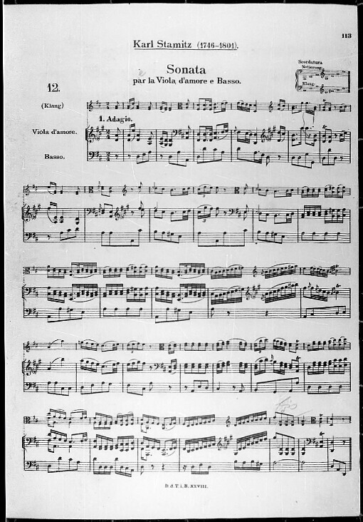 Sonata par la Viola d'amore e Basso