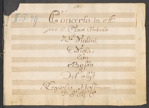 Concerto in A: Per il Clavi Cembalo, 2 Violini, Viola con Basso