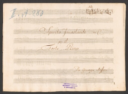 Spirito Incostante in C: Per il Forte Piano