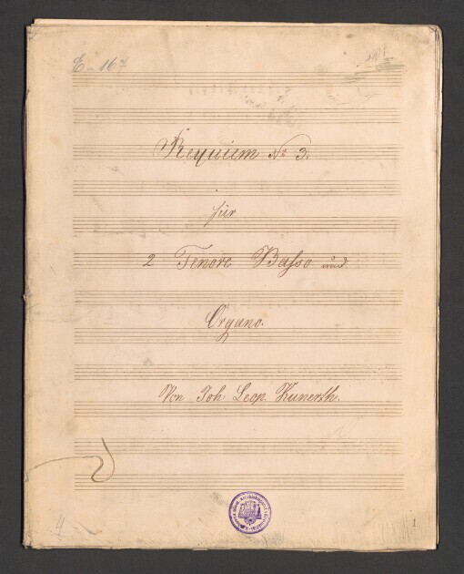 Requiem No. 3: 2 Tenore, Basso, Organo