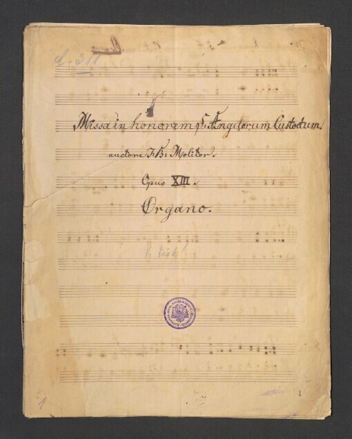 Missa in honorem S. Angelorum Custo dum., Op. XIII: Organo