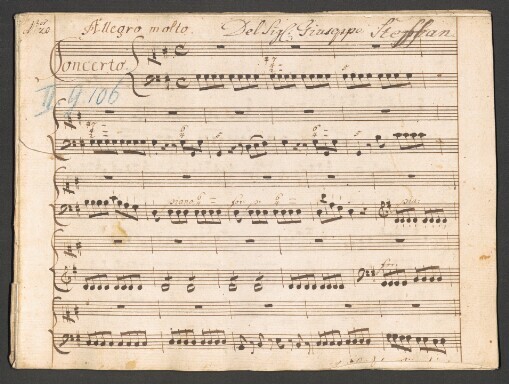 Concerto: 2 Violino, Viola, Basso, 2 Corno in G, Cembalo