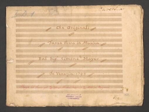 Che Originali. Farsa posta in Musica: Violini, Flauti, Oboe, Clarineti, Fagoti, Corni-Trombe, Tympani, Viole