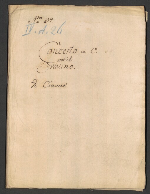 Concerto in C: Per il Violino conc., 2 Violino, Viola, Basso, 2 Oboe, 2 Corno in C