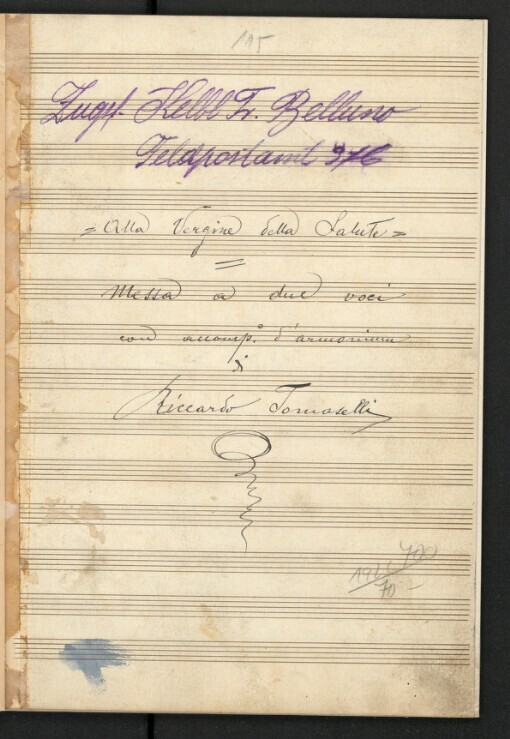Messa a due Voci: con accomp. d'armonium : alla Vergine della Salute