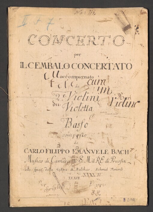 Concerto: Per Il Cembalo Concertato accompagnato da II. Violini Violetta e Basso