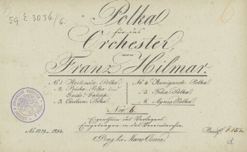 Polka für das Orchester : No. 6. Agnes-Polka